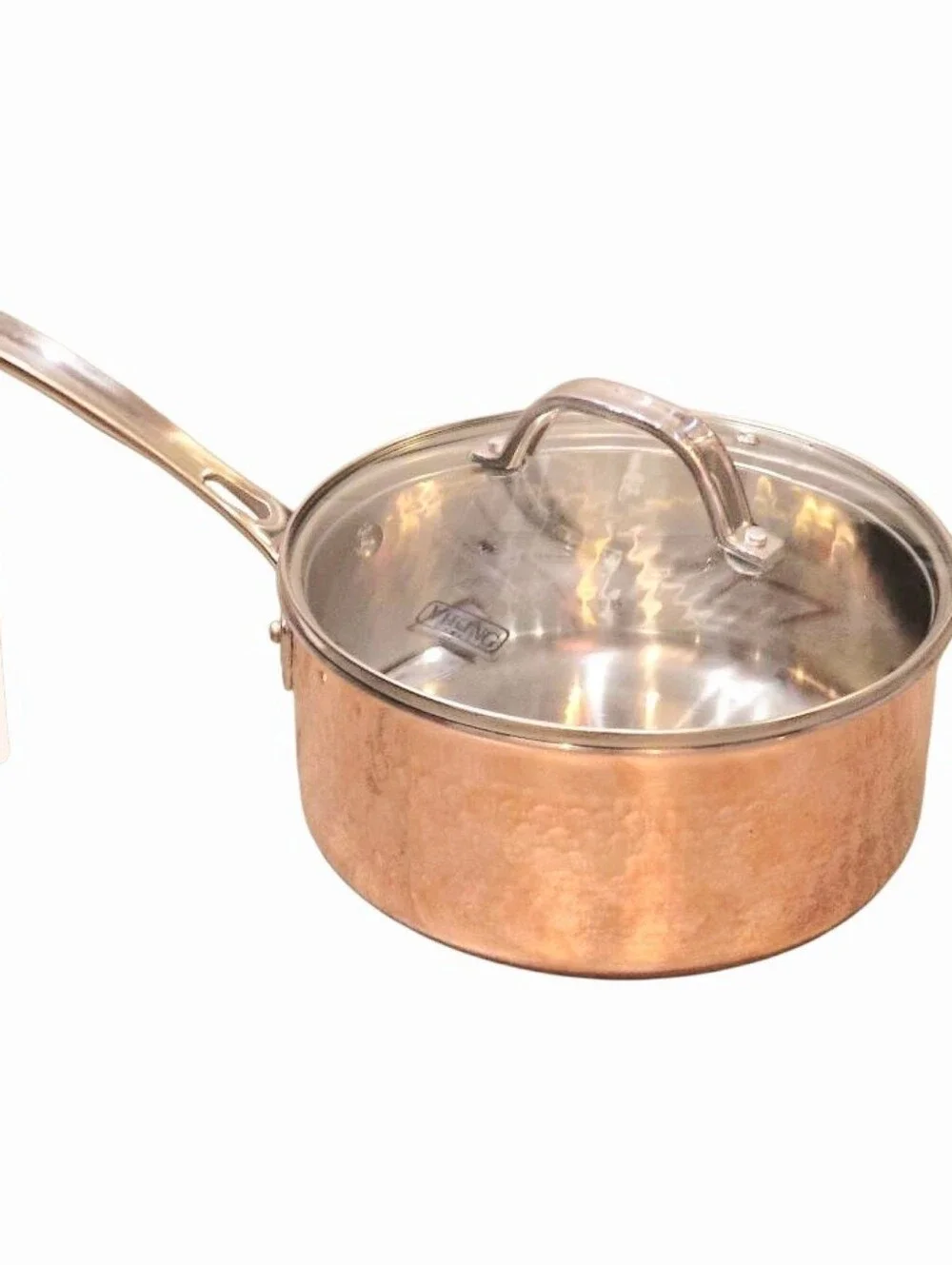 Viking Hammered Copper Clad 3QT Saucepan w/Lid